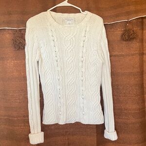 Worthington Cream Cable Knit Blouse